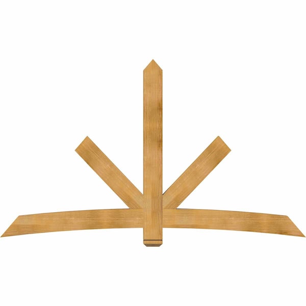 Ekena Millwork Alberta Rough Sawn Timber Gable Bracket, Western Red Cedar, 96"W x 56"H x 4"D x 6"F, 14/12 Pitch GBW096X56X0406ALB00RWR - main